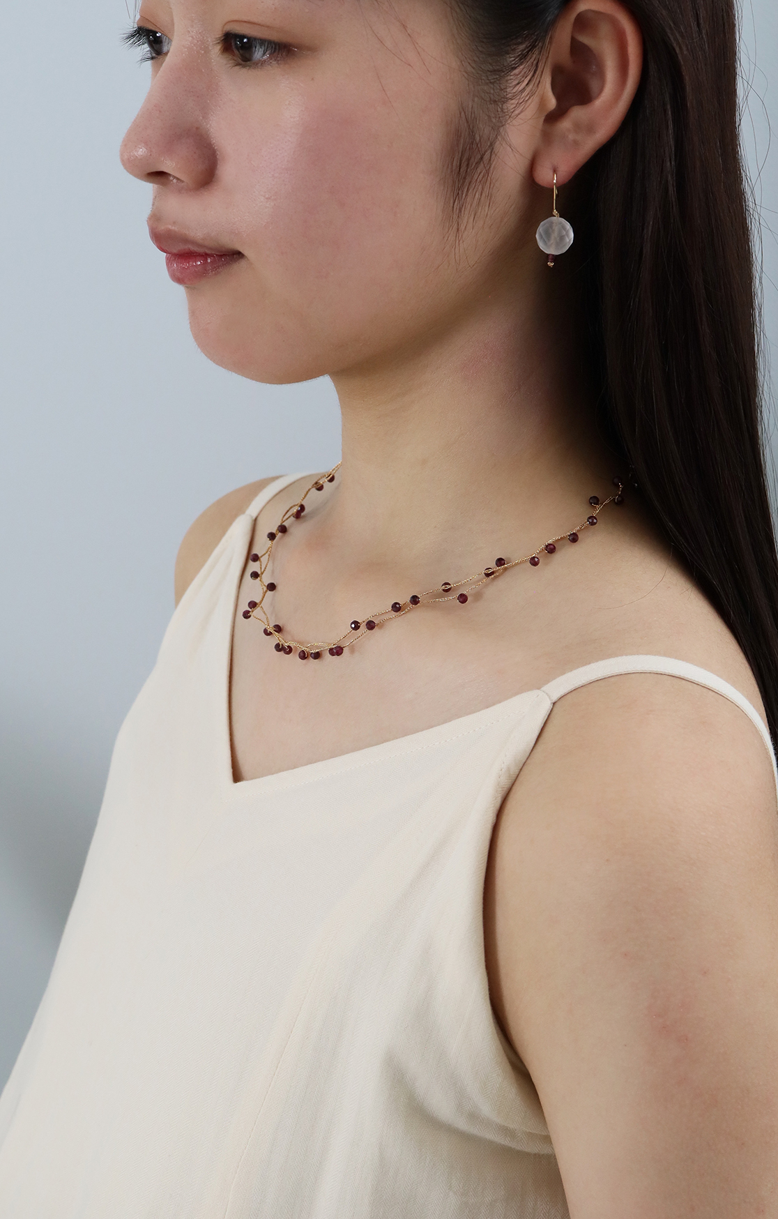 sazanami Necklace Garnet